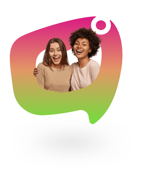 Happy people connecting on Zeedeo